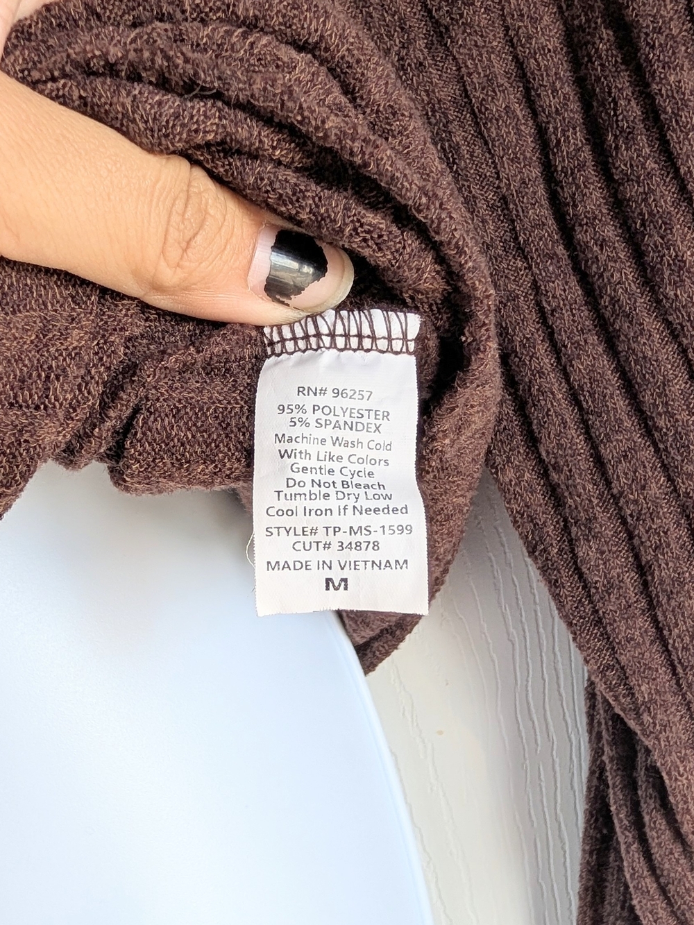 Cozy Brown Cowl Neck Sweater - Picture 3 of 4